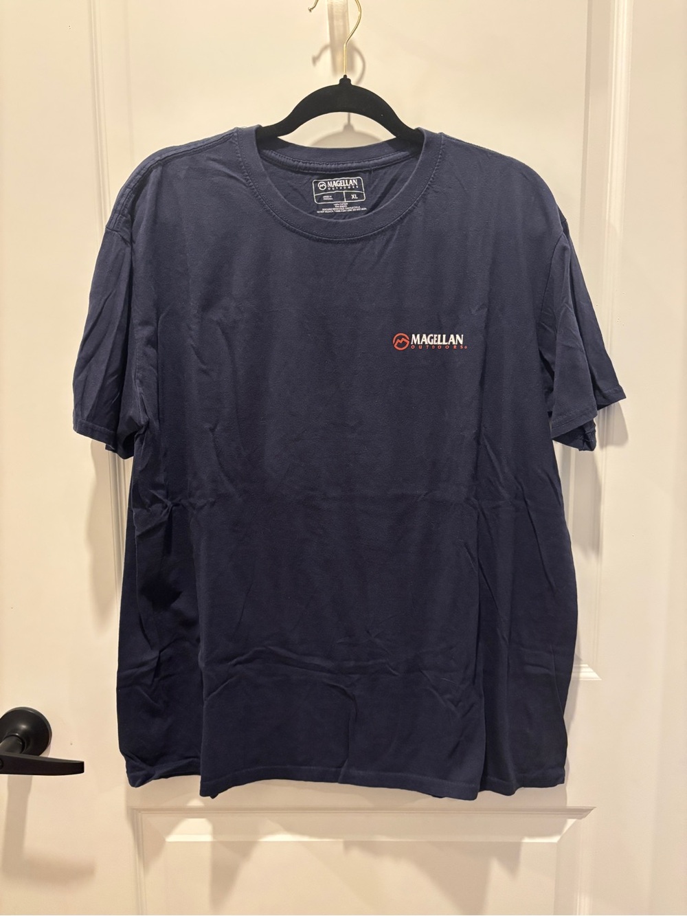 2 Magellan Outdoors Men's Navy Short Sleeve Logo T-Shirts
